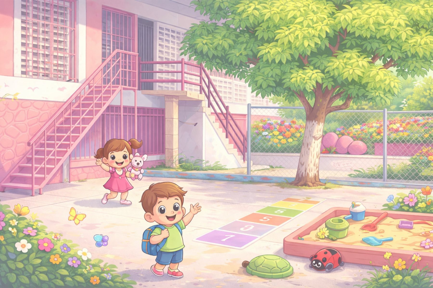 Ilustración del jardín